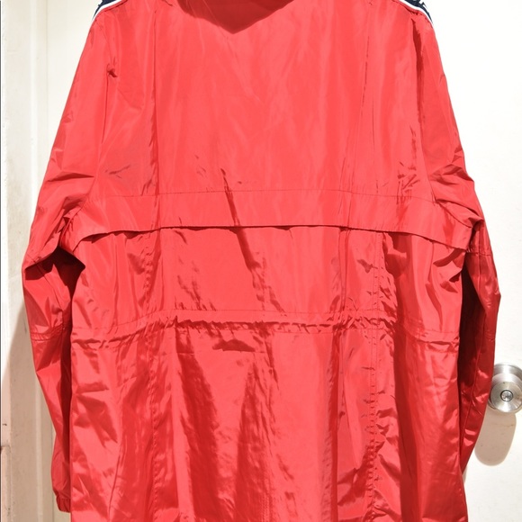L XL M  RED Tommy Hilfiger Ladies' Long Windbreaker - Picture 4 of 4